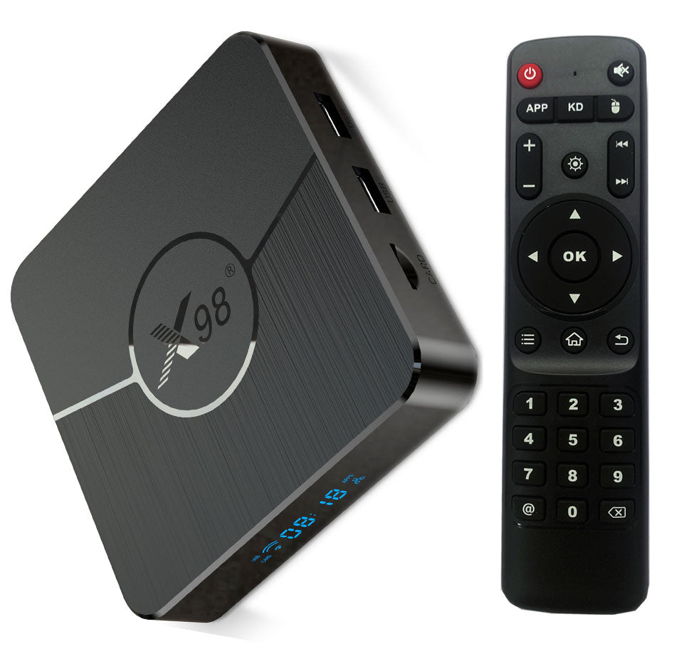 Android 11.0 TV Box Amlogic S905W2 X98 Plus Android TV Box 4GB RAM 64GB ROM Dual-WiFi 2.4GHz/5GHz BT 4.0 Quad Core 64 Bits 3D Full HD/H.265 Android Box