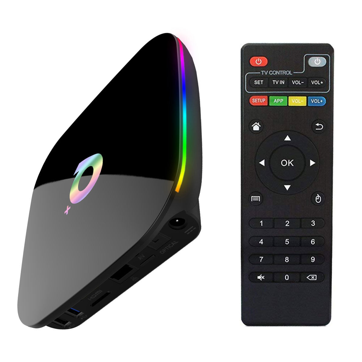 Android 10.0 with 4GB RAM 32GB / 64GB ROM Q Plus Quad Core Supporting 4K (60Hz) Full Support 2.4GHz WiFi 4K 3D Ultra HD